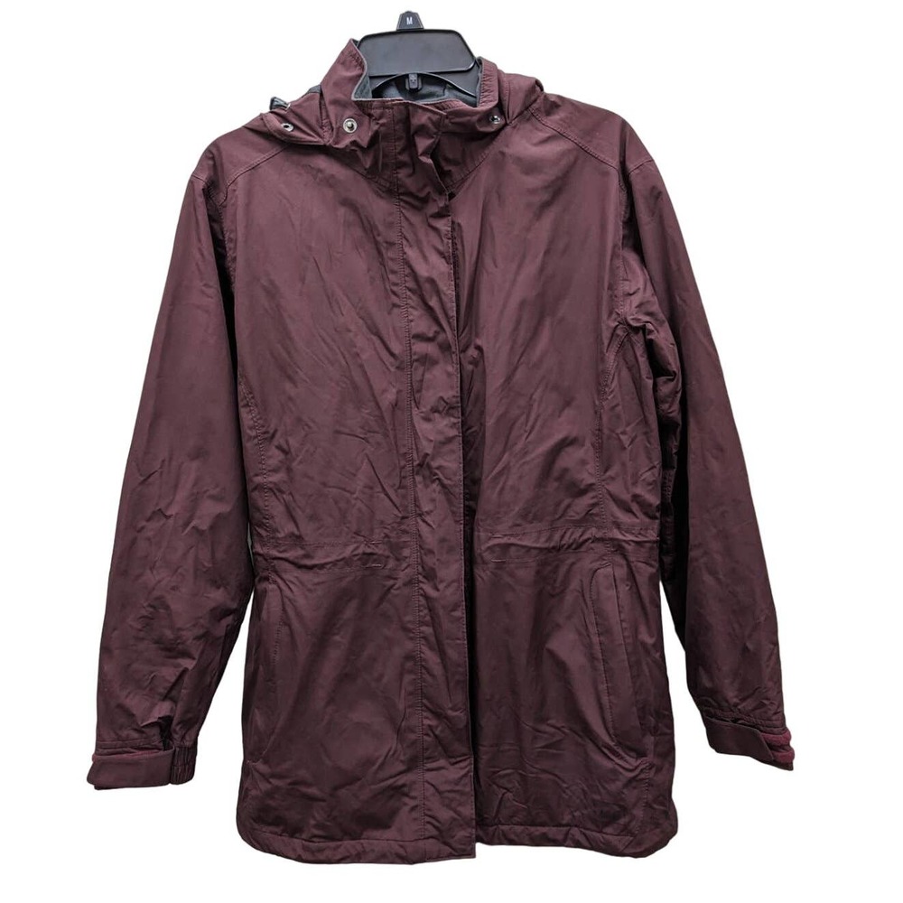 REI Elements Red Full Zip Hooded Hoodie Long Jacket Women Medium